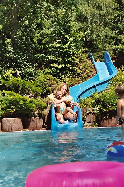 Van de kleine glijbaan